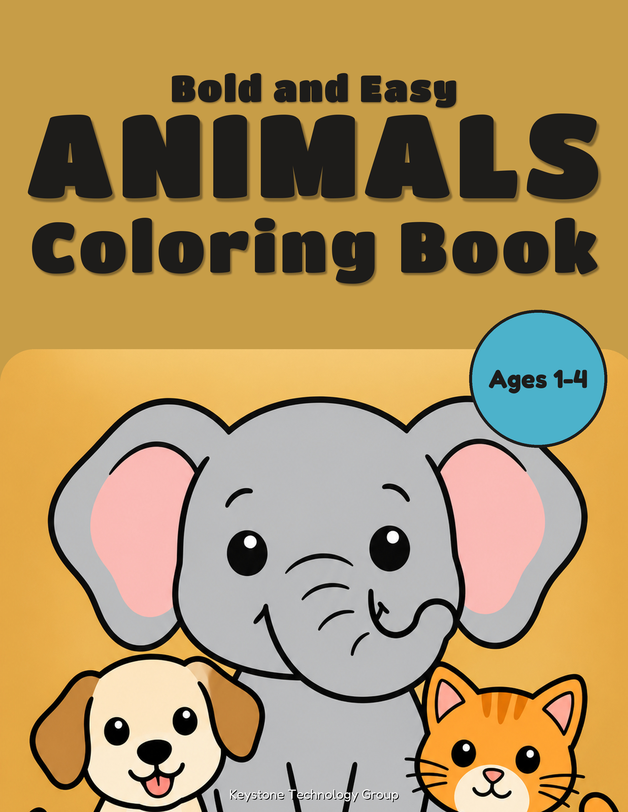 Bold and Easy Animal Coloring Book for Toddlers