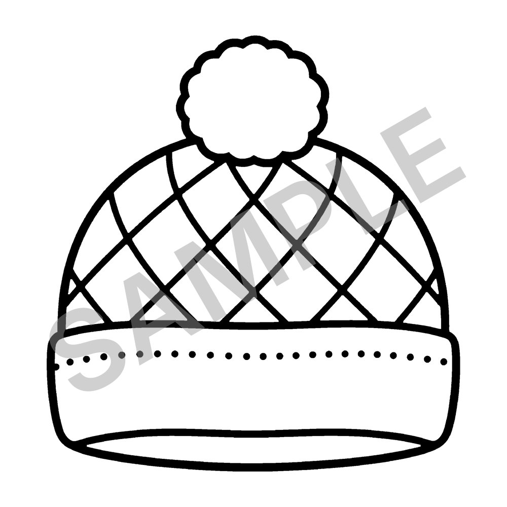 Sample page from Holiday Coloring and Activity Book for Kids: Winter Hat, marked SAMPLE