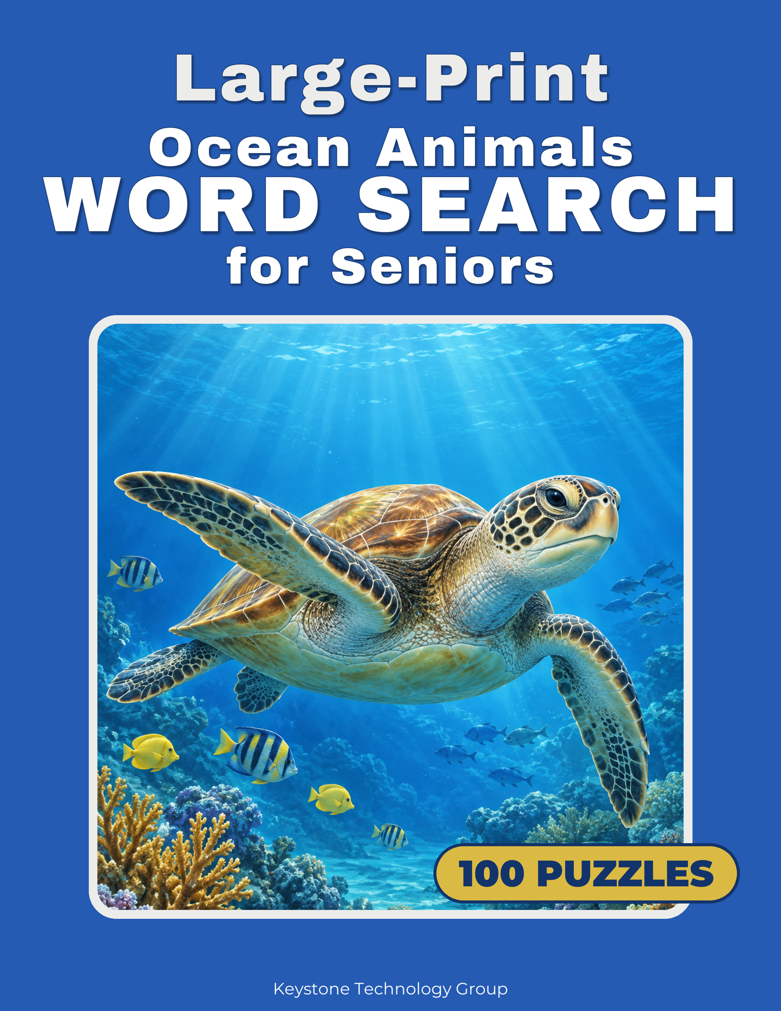 Large-Print Ocean Animals Word Search for Seniors