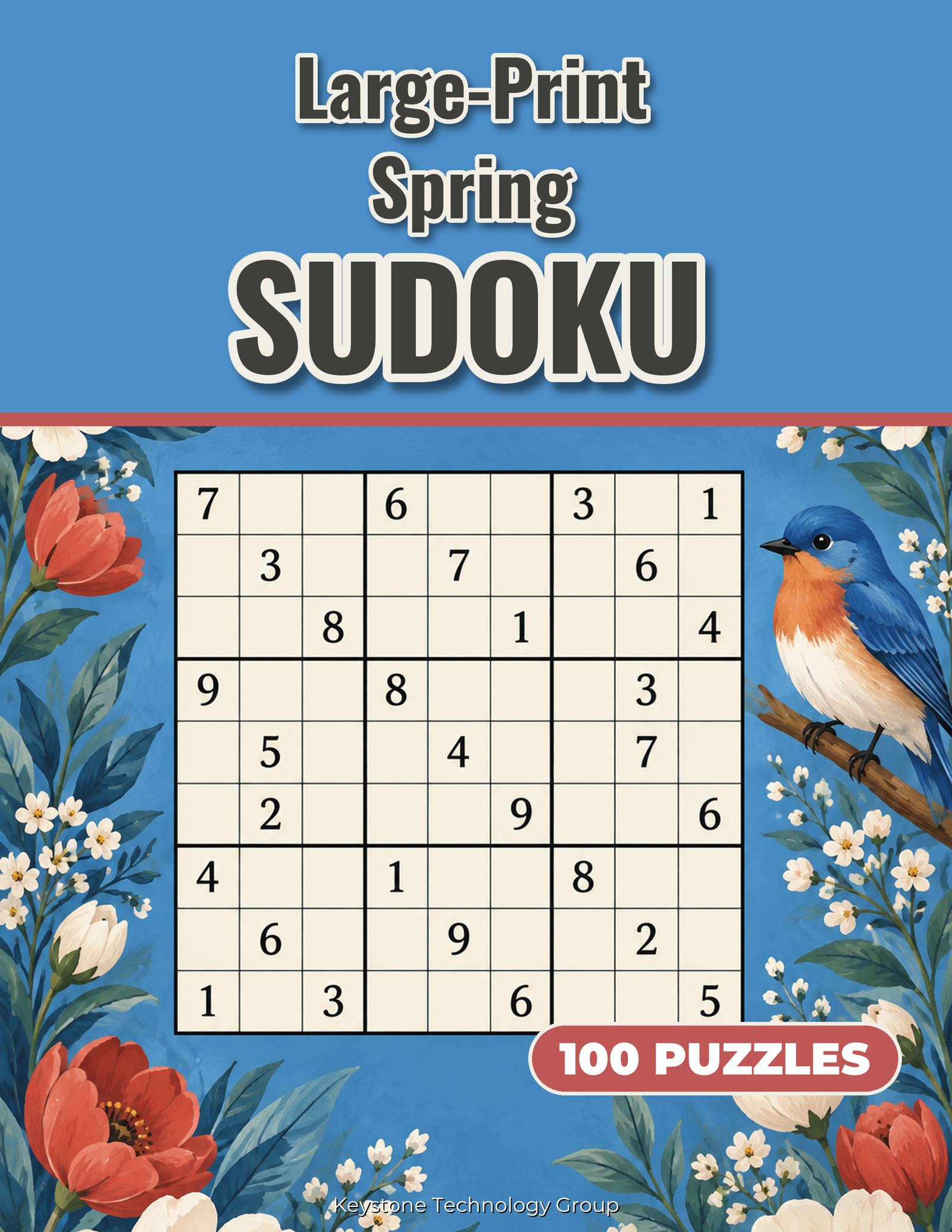 Large-Print Spring Sudoku for Seniors