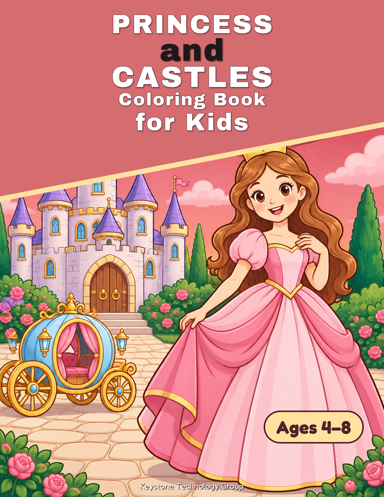 Princess and Castles Coloring Book for Kids