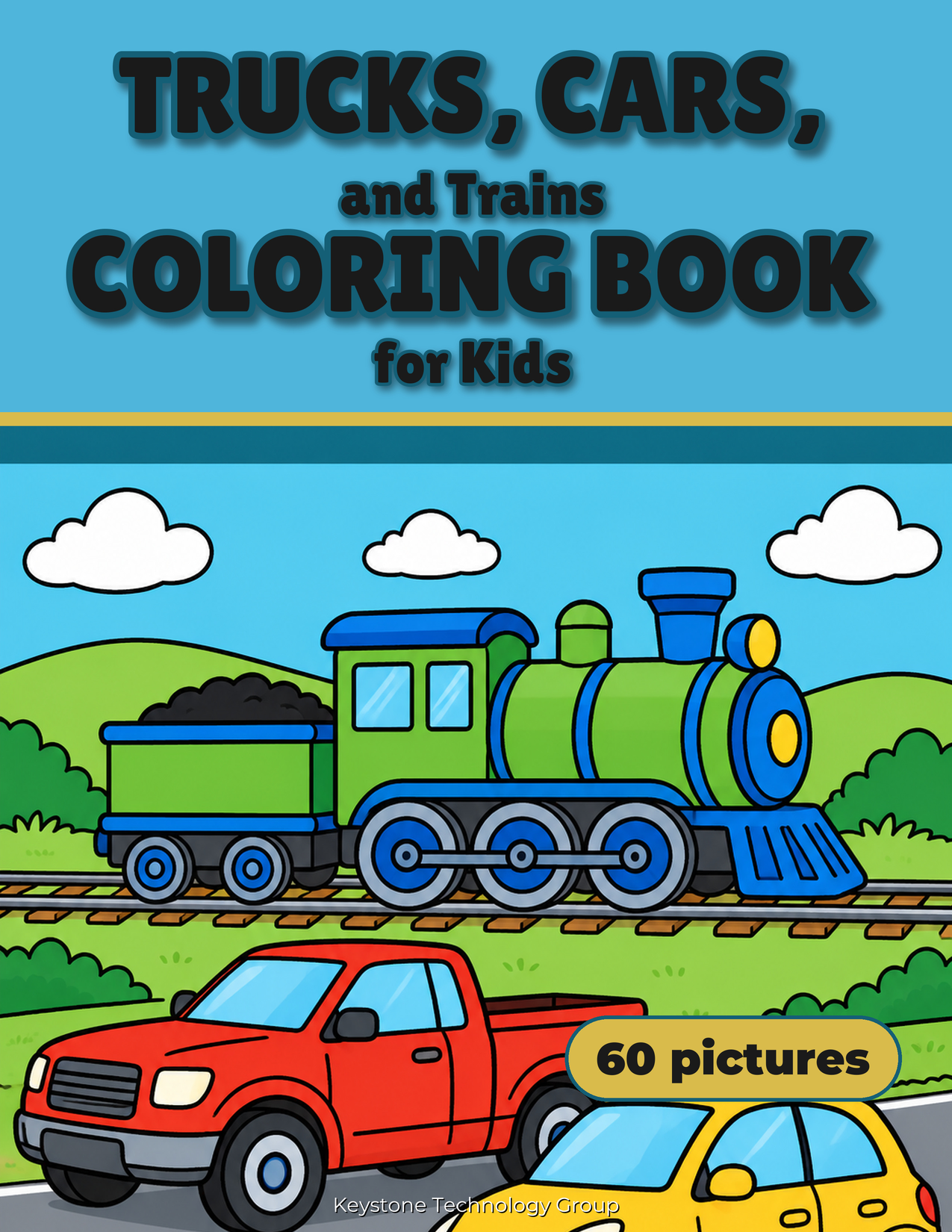Trucks and Cars Coloring Book Printable Pdf for Kids